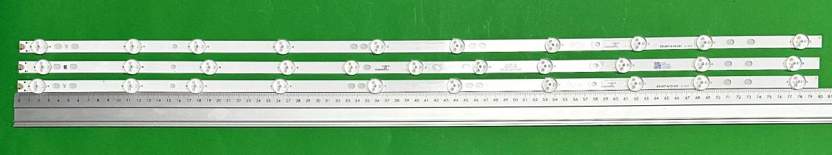 Led backlight strip for tv VESTEL 43" set 3pcs , 2pcs X 17DLB43VER7-A , 10LED , 800MM , 3V & 1pcs x 17DLB43VER7-B , 17DLB43VER14 LED BAR.430 DLD4 VNB 3030 U NCNTV10_YEPA , 11LED , 800MM , 3V , VESTEL PART NUMBER : 2362240 , 23683784 ,