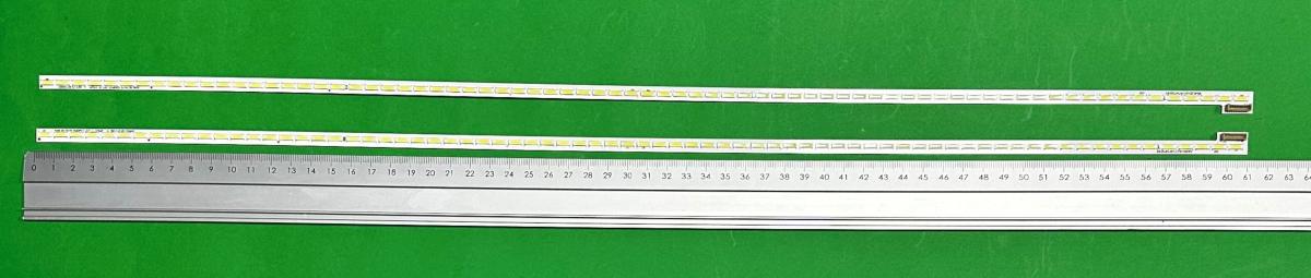 Led backlight strip for tv GRUNDIG 55" set 2pcs , 1pcs x Arcelik_55_74+74_7020PCT_D7T_R_37S2P & 1pcs x  Arcelik_55_74+74_7020PCT_D7T_L_37S2P , 74LED , 610MM , 6V ,