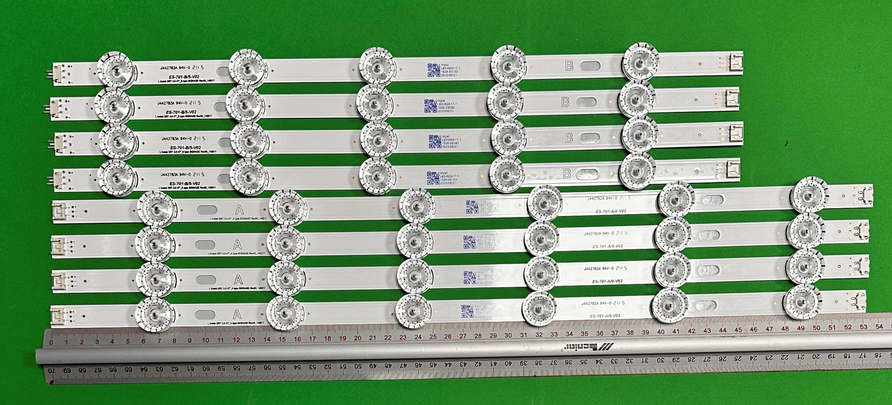 Led backlight strip for tv LG 47" set 8pcs , 4pcs x  Innotek DRT 3.0 47" _A type SIGNAGE Rev00_140217 , 6LED  & 4pcs x  Innotek DRT 3.0 47" _B type SIGNAGE Rev00_140217 , 5LED ,