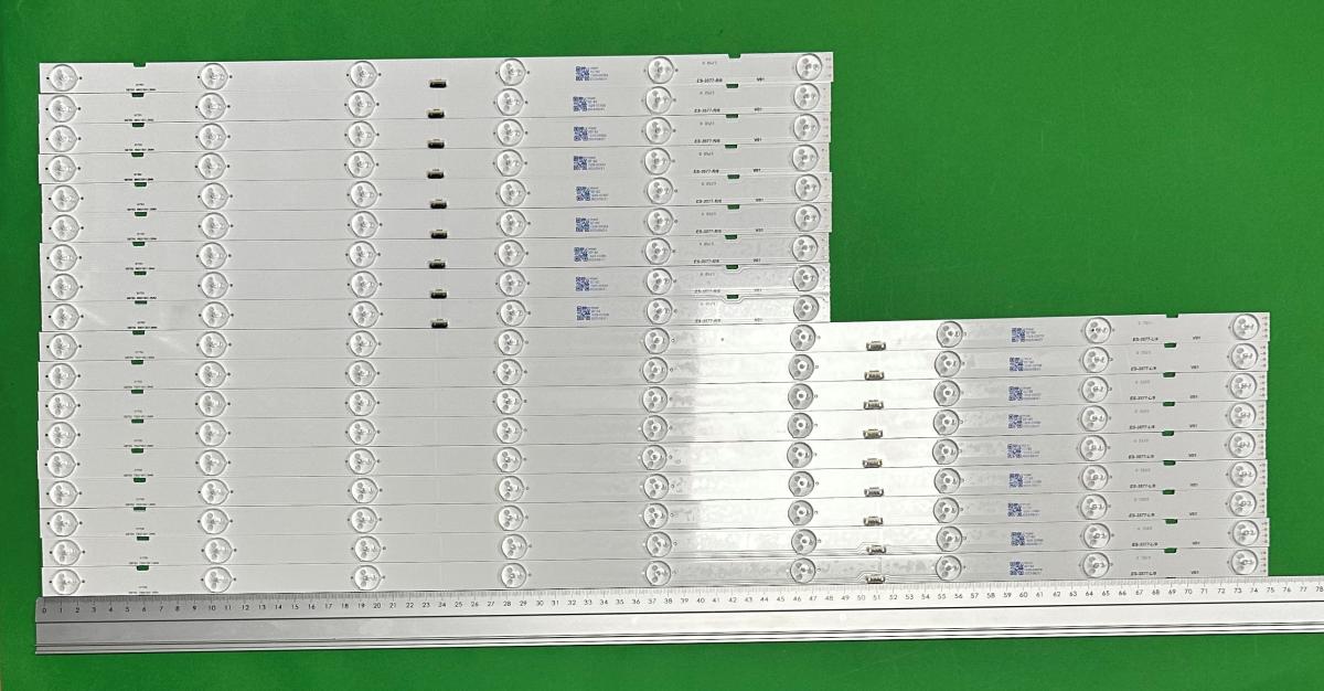 Led backlight strip for tv SONY 65" set 18pcs , 9pcs x 65039D915SN1L , 9LED , 750MM , 12V & 9pcs x  65039D915SN1R , 6LED, 480MM , 12V , SBT65 ,
