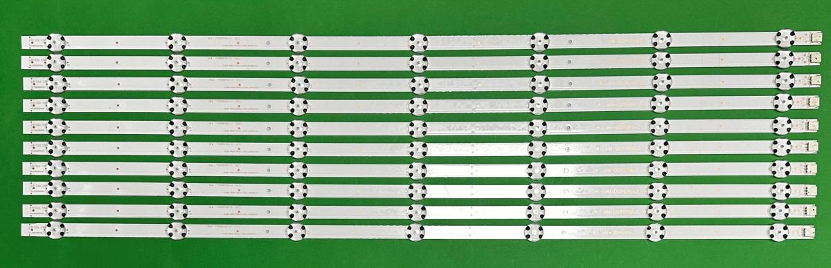 Led backlight strip for tv GRUNDIG 65" set 10pcs X LG lnnotek ARCELIK 65inch rev0.2 170721_3PCM00731A ZYR65600-AA , 7LED , 3V , 710MM ,