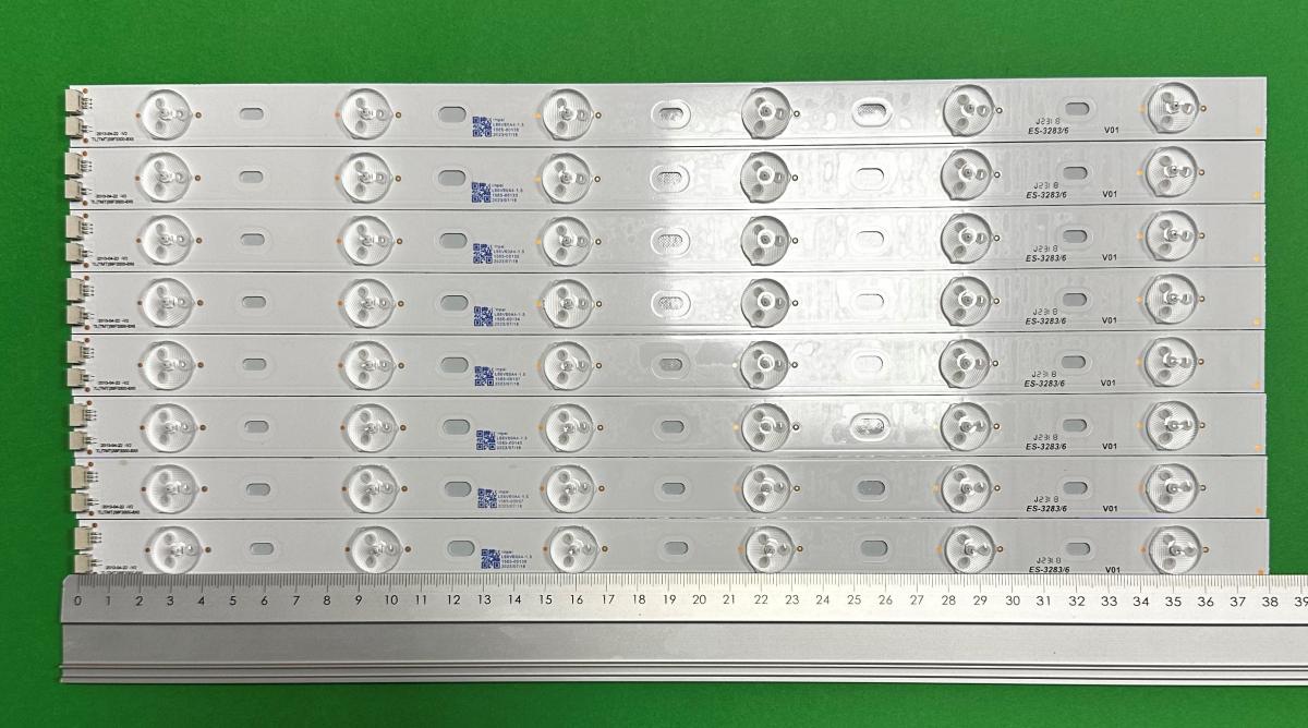 Led backlight strip for tv TCL 39" set 8pcs X (TMT)39F3300-8x6 , 4C-LB3906-YH4 , 4C-LB3906-YH1 , 4C-LB3906-YH2 , 6LED , 381MM , 6V ,