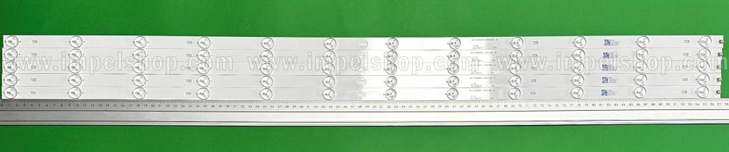 Led backlight strip for tv  SHARP 50" set 5pcs X  RF-AJ500B32-1201S-08 A1 , 12LED, 973MM , 3V ,