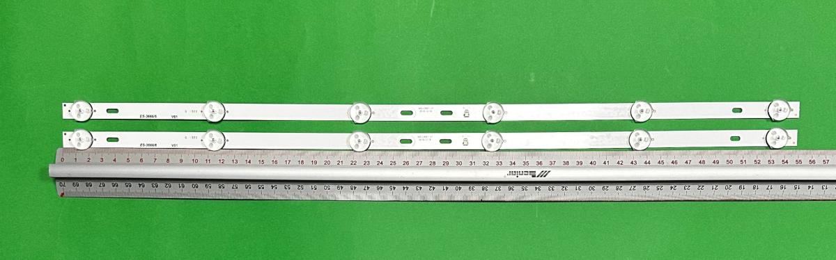Led backlight strip for tv SKYMASTER 32" set  2pcs X MS-L3061 V1 E348124HN 3080532F10DTZ001 , 6LED , 6V , 550MM , CONNECTOR : 2PIN