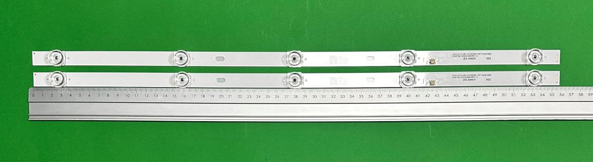 Led backlight strip for tv TOSHIBA 32" set 2pcs X JHD315V1H-LB81 APT-HXLB19062  APT-HXLLB19062 CRH-BT32C1303005028BMREV1.4  HD315S1H81-T0 2X5-15 , 5LED , 558MM , 3V ,