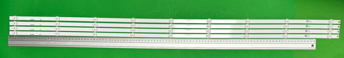 Led backlight strip for tv  SHARP 55" set 4pcs X CRH- P55KQ3030040983N-REV1.1 , 9LED, 1078MM, 3V ,