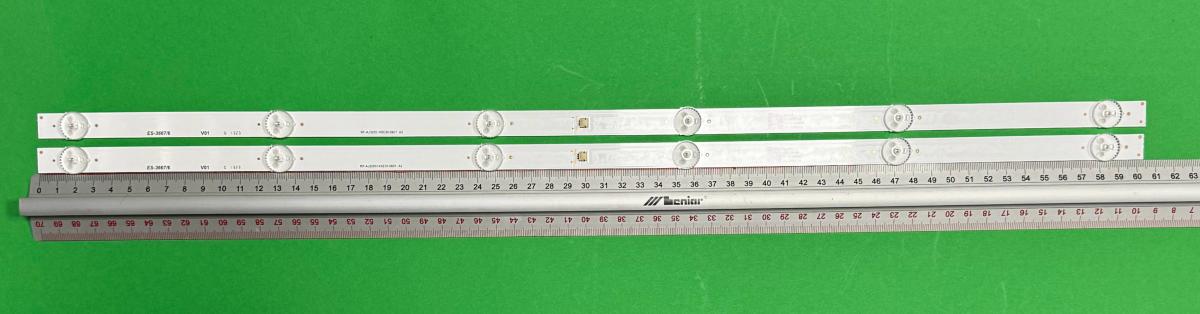 Led backlight strip for tv  SHARP 32" set 2pcs X RF-AJ320014SE30-0601 A2 , 6LED, 605MM , 3V ,