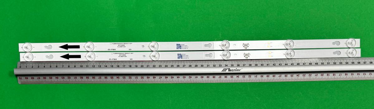 Led backlight strip for tv MANTA / TESLA 32" set 2pcs X 32D06-ZC62AG-03 TL32D06-ZC62AG-03 303TC320053 4C-LB320T-ZCN TC320M43 , 6LED , 565MM , 3V ,