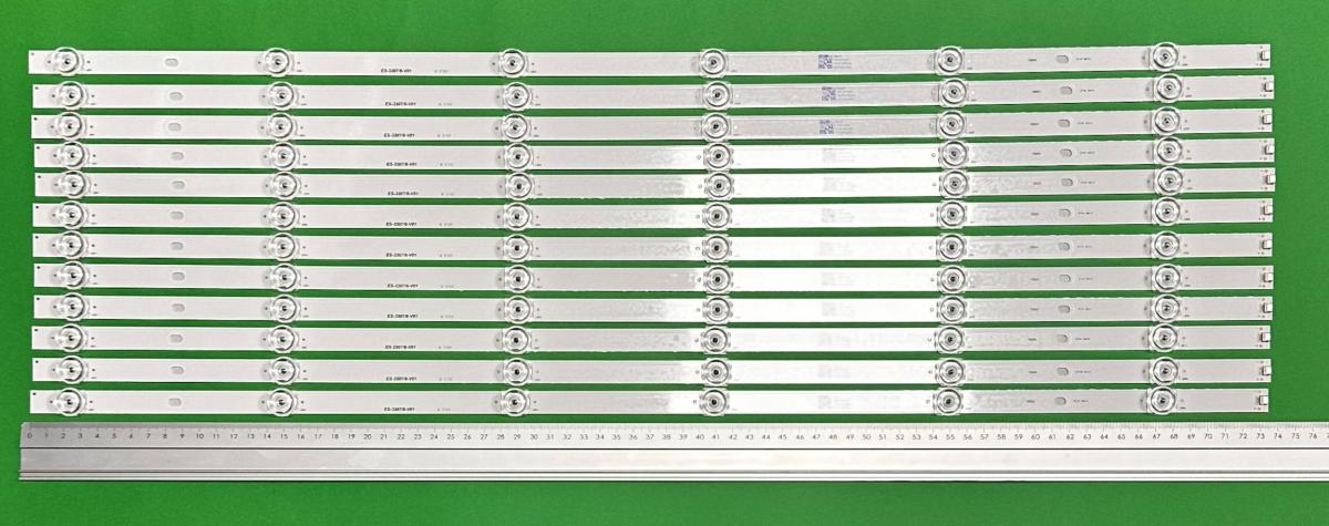 Led backlight strip for tv HISENSE 70" set 12pcs X 210BZ06D0B33NBT003 , 6LED , 3V , 736MM ,