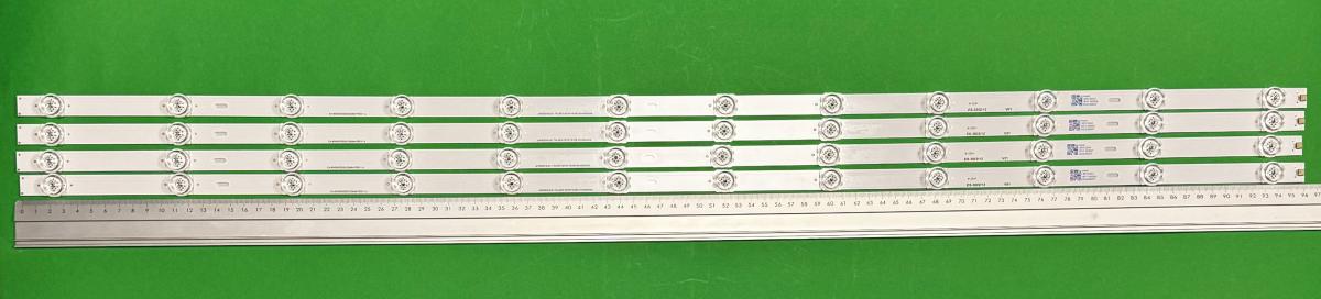 Led backlight strip for tv HISENSE 50" set 4pcs X CRH-BX50X3303012049AYREV1.4 / REV1.3 / REV1.2 / BX50X3303012049AY rev1. 3 rev1. 1 JHD500X3U51-TAL2K2 + 2019110106 SVH500AD6 , 12LED , 960MM , 3V ,