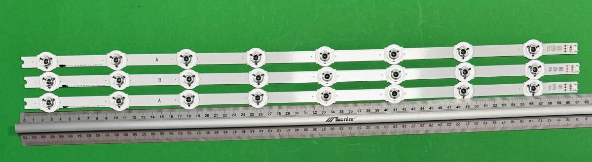 Led backlight strip for tv  PANASONIC 32" set 3pcs x 32" v14 sDRT REV0.3 A 32" v14 sDRT REV0.3 B 6920L-0443A 6920L-0444A , 8LED, 610MM , 3V ,