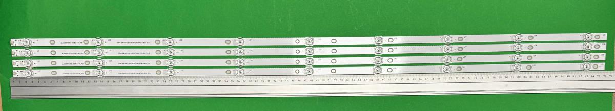 Led backlight strip for tv HISENSE 50" set 4pcs X CRH-BK50S1U51S3030T040979G-REV1.0  JL.D50091330-003ES-M_V01 JL.D50091330-003GS-M_V01 LB50095 , 9LED , 3V , 960MM ,