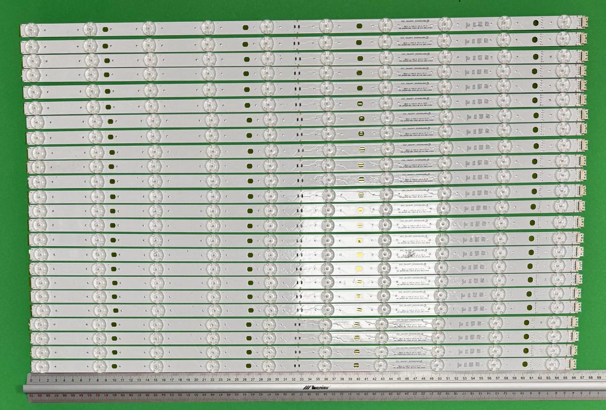 Led backlight strip for tv LG 65" set 24pcs x SSC_SlimDRT _ 65 SK85 (48B)-S , Ssc _ 65 sk85 (48B)_ case2 _ r00 _ 170915 , Ssc _ 65 sk85 (48B)_ case2 _ no silk _ r00 _ 171017 , AGM76190201 , 10LED , 663MM , 20V ,