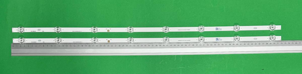 Led backlight strip for tv HISENSE 40" set 2pcs X LB39601 V0 JHD396X1F01-TXL1 SVH396A03 CRH-BX40X1303008029CAREV1.0 , 8LED , 721MM , 3V ,