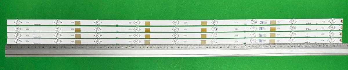Led backlight strip for tv HISENSE 49" set 4pcs X JL.D49091330-003BS-M SVH490A58_REV03_UBH+SKL_9LEDX4_201020 , 9LED , 940MM , 3V ,