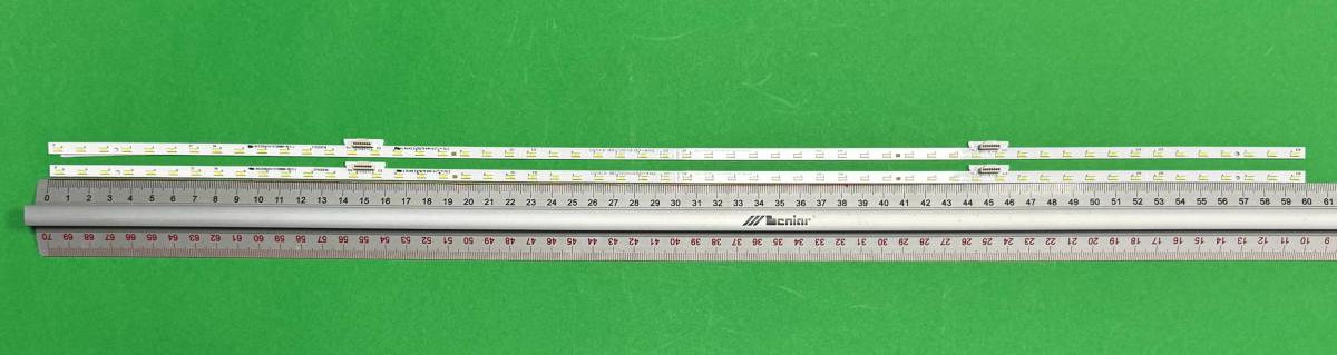 Led backlight strip for tv HISENSE 55" set 2pcs x JL.E55078414-003CS-R7N-M-HF STH550AZ4_HE550S6U51_Rev01_7S4PX2_4014-2UCD_180805 , LB5514 V0 , WHITE LIGHT , 56LED , 599MM , 6V ,
