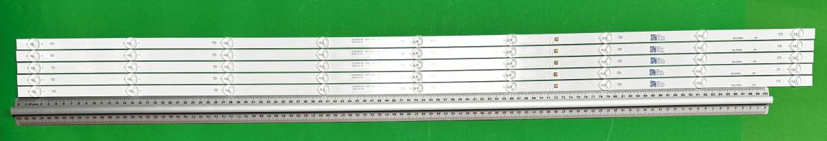 Led backlight strip for tv MANTA 55" set 5pcs X DLED55DCZN 5X9 0007 V7 , 9LED , 1062MM , 3V ,
