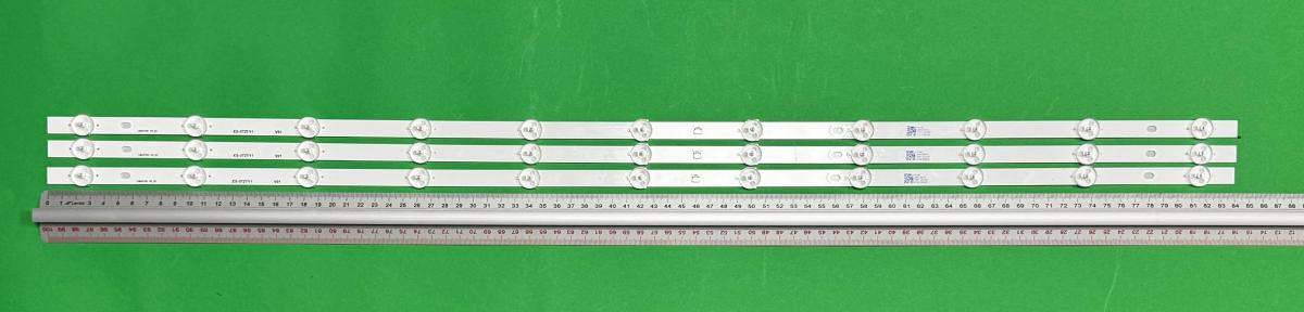 Led backlight strip for tv  PHILIPS 43"  set 3pcs x LB4310S V0_02 LB4310W V0_00 , 11LED , 841MM , 3V ,