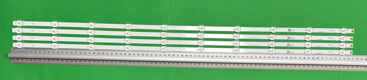 Led backlight strip for tv MANTA 40" set 4pcs X SQY39.5LB_10X4_MCPCB_V1 , 10LED, 771MM , 3V ,