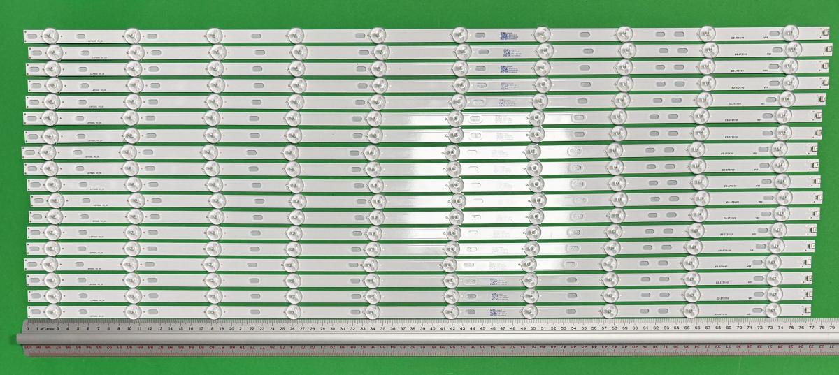 Led backlight strip for tv PHILIPS 70" set 18pcs X LB7000C V0_00 LB-GM3030-GJ0D227018X10PC99-T  CV700U1-T01 705TLB70B339DT00L , 10LED, 770MM , 3V ,