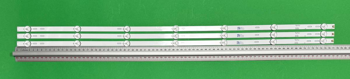 Led backlight strip for tv MANTA 40" set 3pcs X MS-L3729 V1 2019-11-08 , 7LED , 775MM , 3V ,