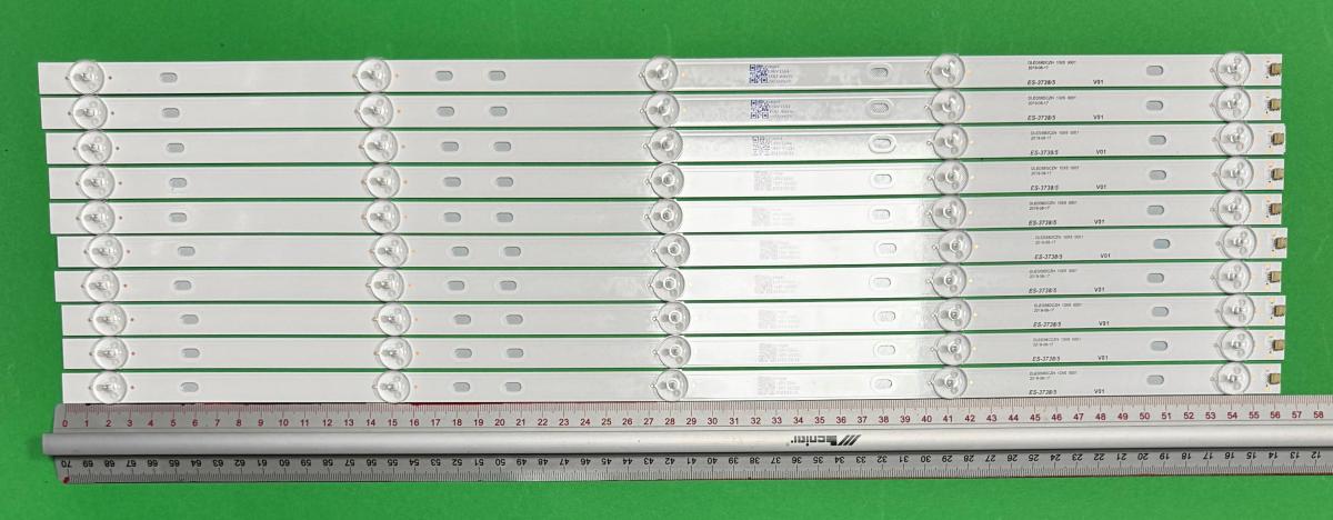 Led backlight strip for tv MANTA 58" set 10pcs X DLED580DCZN 10X5 0001 2019-06-17  , 5LED , 566MM , 3V ,