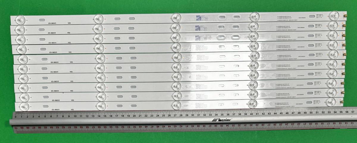 Led backlight strip for tv SKYTECH / MANTA 58" set 10pcs X JL.D58051330-006AS-M_V01 HL-00580A30-0501S-04 A0 58F2 CX58D05-ZC62AG-02 3080558F20DTZ001 6B5CX55515  MS-L3006 V2 , 5LED , 556MM , 6V ,