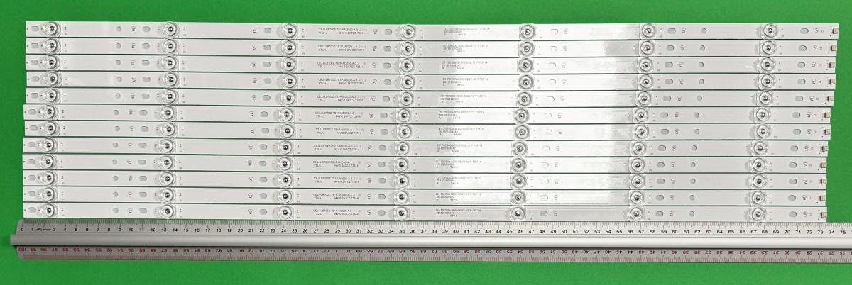 Led backlight strip for tv  PHILIPS 70" set 12pcs x CEJJ-LB700Z-7S1P-M3030-A-3 , 7LED , 735MM , 3V ,