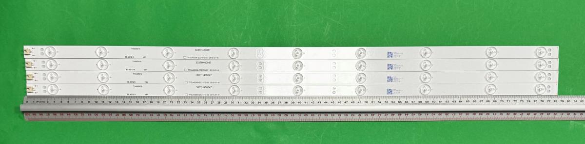 Led backlight strip for tv ELEMENT / SEIKI 40" SET 4pcs x TFGJ40D09-ZC21FG-02 303TH400047 TH400M16 , 9LED , 784MM , 3V ,