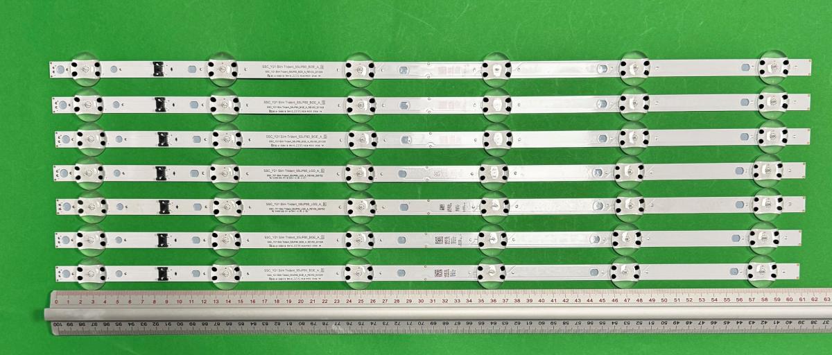 Led backlight strip for tv LG 55" set 7pcs X SSC_Y21 SLIM TRIDENT_55UP80_BOE_A_S EAV65018401 EAV65010301 EAV65041601 EAJ6579970601 , 6LED , 611MM , 3V ,