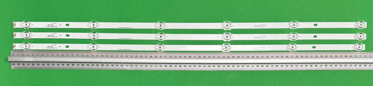 Led backlight strip for tv HISENSE 40" set 3pcs x JL.D40061330-003BS-M_V02 BX40C130300603913REV1.0 CRH-BX40C130300603913REV1.0 , 6LED , 720MM , 3V ,