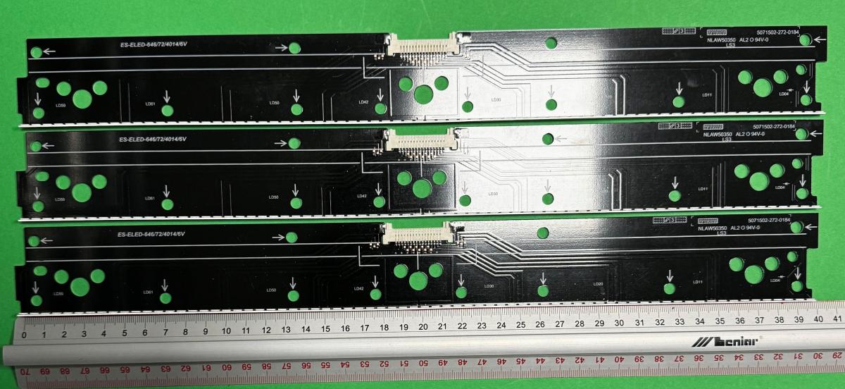 Led backlight strip for tv SONY 55" set 3pcs X NLAW50350 , 72LED , 405MM , 6V ,