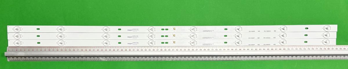 Led backlight strip for tv ADLER / ELEMENT 43" set 3pcs X K433030T030854J-REV.1.1W CRH-K433030T030854J-REV.1.1W M02Y1S4J53PQA18BDK 3B8CX-82117 201797-2 8149010643033 , 8LED , 821MM , 3V ,
