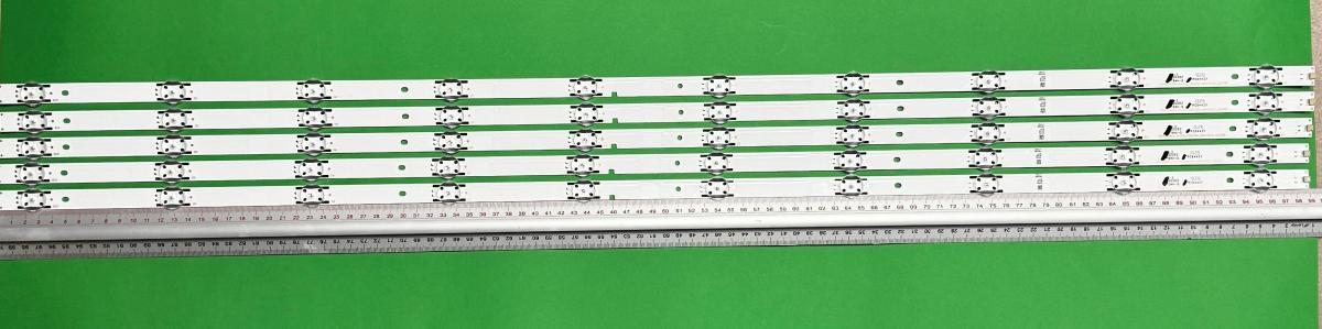 Led backlight strip for tv  SHARP 50" set 5pcs X SVH500A63 A69_REV03_10WICOP_UBH + SILK_161228 JL.D500A1330-003ES , 10LED , 981MM , 3V ,