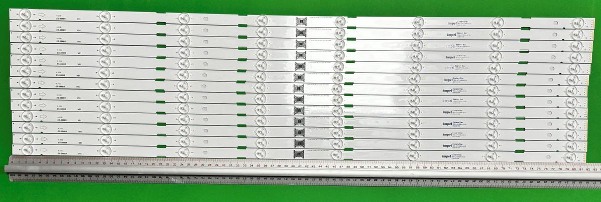 Led backlight strip for tv SONY 75" set 13pcs X LM41-01058A L3_PHN_G5_CFM_S8_2_R1.0_UAD_LM41-01058 N75FU7V032ZC , 8LED , 819MM , 3V ,