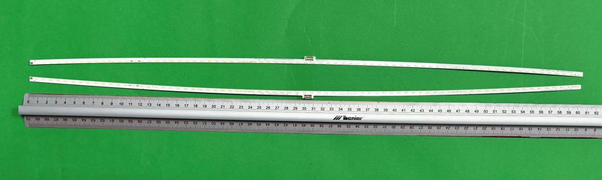 Led backlight strip for tv TCL 55" EDGE  set 2pcs , 1pcs X MPEG GIC55LB104_F4014_V0.5 ZM-JN-4C-LB5574-ZM02L & 1pcs X MPEG GIC55LB103_F4014_V0.5 ZM-JN-4C-LB5574-ZM01L , 74LED , 602MM , 3V ,