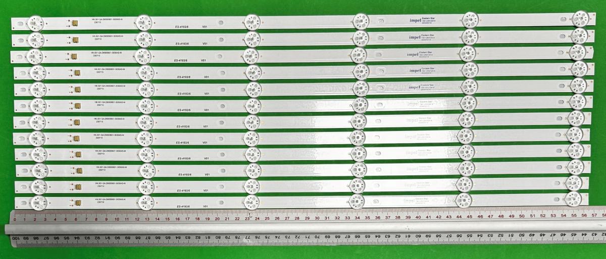 Led backlight strip for tv MANTA / RCA 60" set 12pcs X JL.D60061330-031AS-M_V01 D60A114 6X12 AE0110510 , 6LED , 565MM , 3V ,