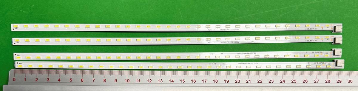 Led backlight strip for tv  SHARP 46"  set 4pcs , 2PCS X F460LB001T-001 & 2PCS X F460LB001B-001 , FOXCONN E253117 MC1 , 32LED , 293MM , 6V ,
