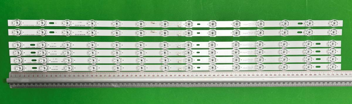 Led backlight strip for tv TCL / THOMSON 75" set 6pcs , 4pcs X 4C-LB7514-YH 75F8-3030FC-A-LX20200601 & 2pcs X 75F8-3030FC-B-LX20200601 , 14LED , 751MM , 6V ,