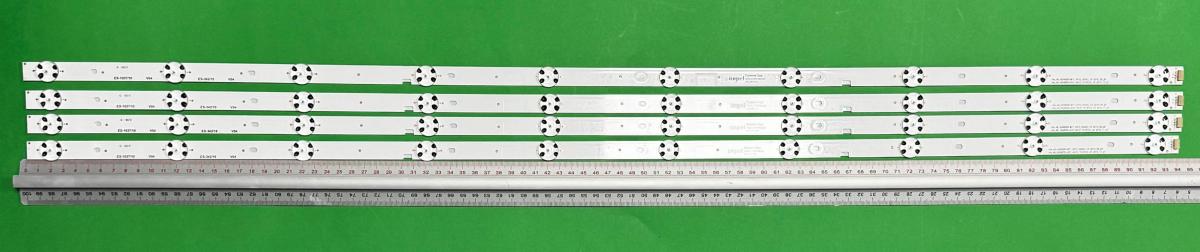 Led backlight strip for tv HISENSE 49" set 4pcs X Hisense_49_HD490DU-E31_4X10_1313FCA_V0 , 10LED , 940MM , 3V ,