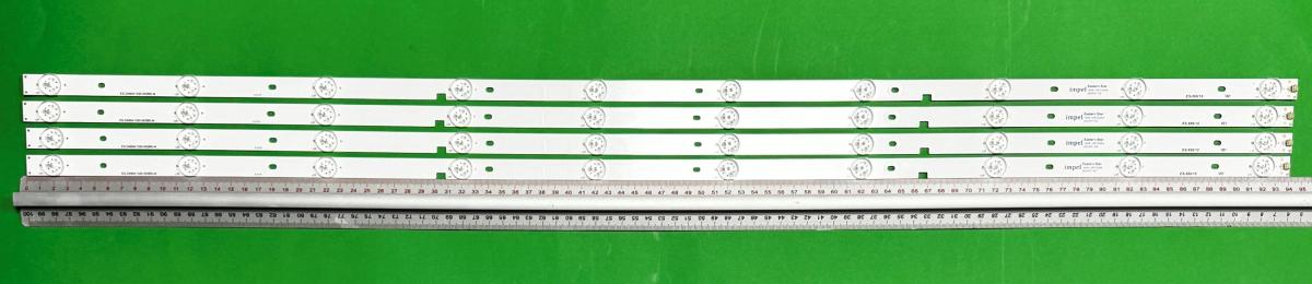 Led backlight strip for tv HISENSE 49" set 4pcs X JL.D490A1330-003BS-M , 10LED , 940MM , 3V ,