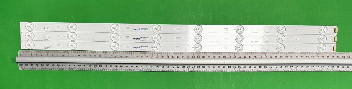 Led backlight strip for tv  SHARP 32" set 3pcs X 32INCH WS V3.0 PITCH 80MM E227809 , 8LED , 605MM , 3V ,