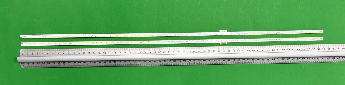 Led backlight strip for tv TCL / THOMSON 55" EDGE  set 2pcs , 1pcs x T72M550303AI2ET13C1UD_R_Rev0.8_KMS_20150622 & 1szt x T72M550303AI2ET13C1UD_L_Rev0.8_KMS_20150622 , ZM-HL-4C-LB5564-ZM02Q , 64LED , 603MM ,