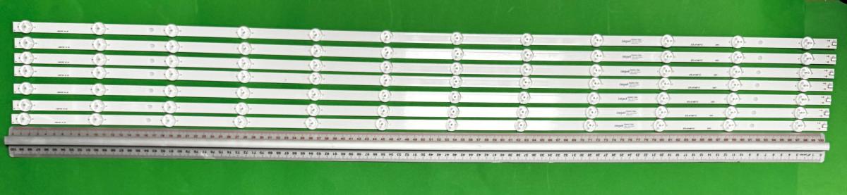 Led backlight strip for tv PHILIPS   50" set 7pcs X LB50106 V0_00 LB5010G V0_00 , 12LED , 1010MM , 3V ,