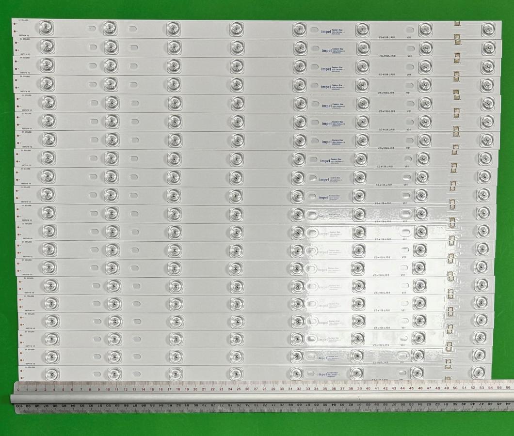 Led backlight strip for tv PANASONIC  55" set  20pcs , 10pcs X 550TV19 V2 & 10pcs X 550TV20 V2 , CX-55S15E04-3B5Y2-0-0-53P-0252-W CX-55S15E04-2B5Y2-0-D-54Q-1953-U CX-55S15E03-2B5Y2-0-D-540-1910-U , 8LED , 542MM , 3V ,