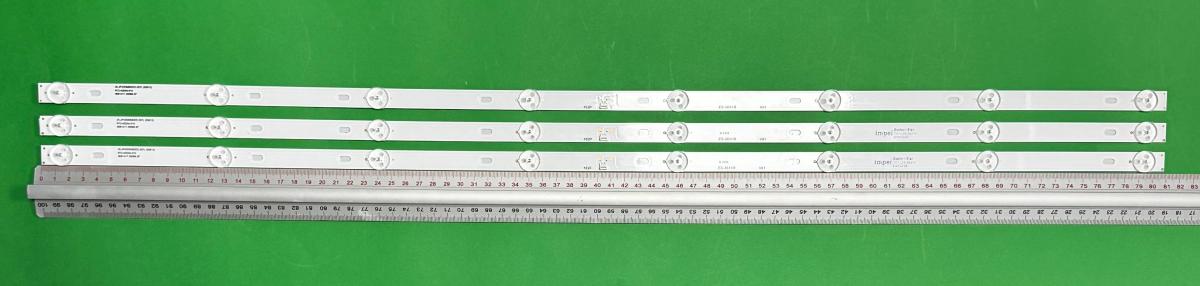 Led backlight strip for tv STARWIND 42" set 3pcs X JS-JP42DM082ED.007L(00813) R72-42D04-010 , 8LED , 808MM , 6V ,