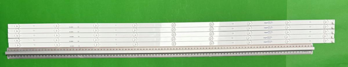 Led backlight strip for tv PHILIPS 55" set 5pcs X CRH-ZG55E6000303009056C1REV1.1 LB-C550U16-E60-H-G01-XR JL.D55091330-002AS-M_V03 , 9LED , 3V ,