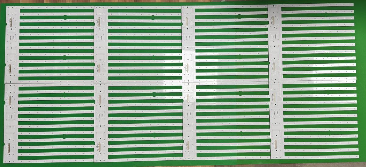 Led backlight strip for tv TCL 65" set 8pcs X 65C845-C10 , 65HR231ME4N02 V1 YH-02 94V-0 E519757 , 144LED , 370MM X 330MM , 12V ,