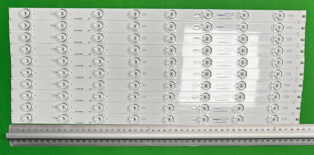 Led backlight strip for tv  SHARP 49" set 10pcs X RF-AJ490E32-0801S-04 A0 , 8LED , 493MM , 3V ,