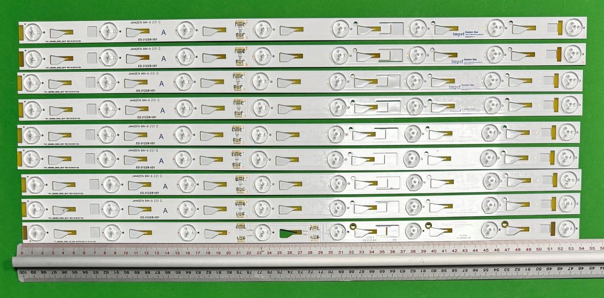 Led backlight strip for tv TCL 48" set 9pcs , 8pcs X TMT_48S4600_3030C_81SP REV.V6 , 4C-LB4808-YHA , 8LED , 3V , 538MM & 1pcs X TMT_48S4600_3030C_3D_9X8 , 4C-LB4808-YH8 , 8LED , 3V , 538MM